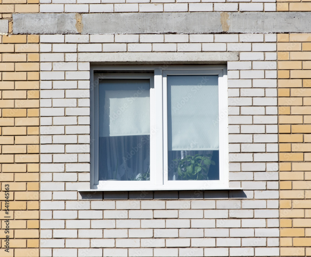 Window in a brick building