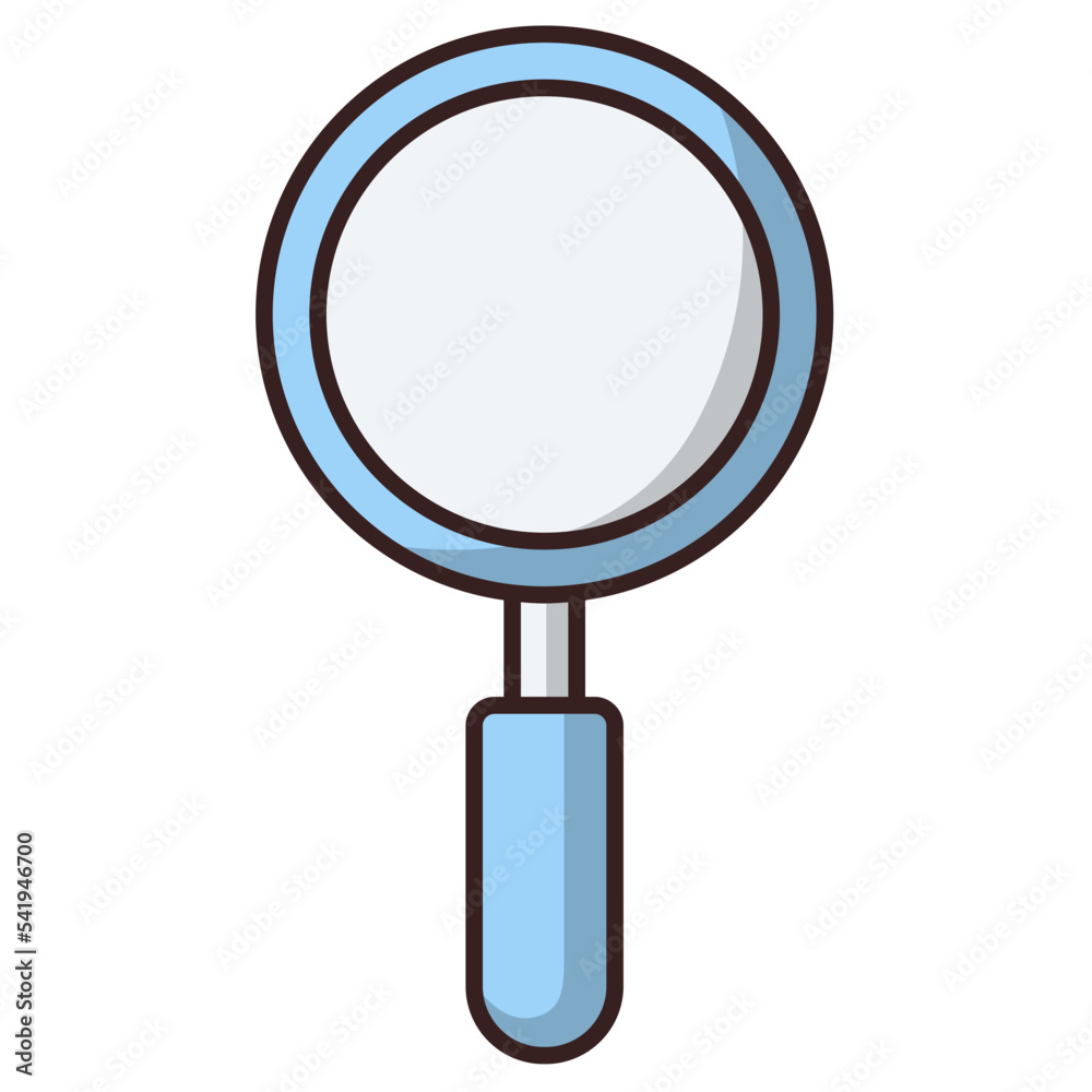 magnifying glass icon. search and zoom cartoon magnifying glass icon. search and zoom cartoon