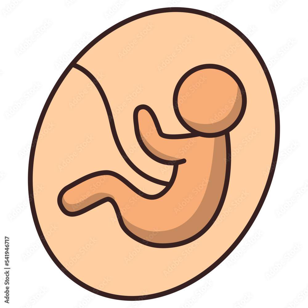 fetus baby icon. pregnancy cartoon illustration fetus baby icon. pregnancy cartoon illustration