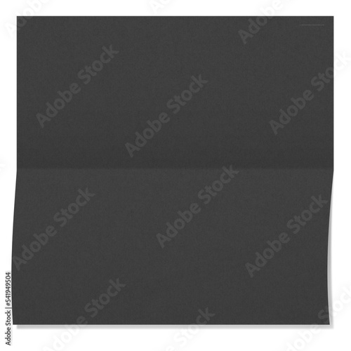 Black bent paper. A clean square sheet. Text memo background