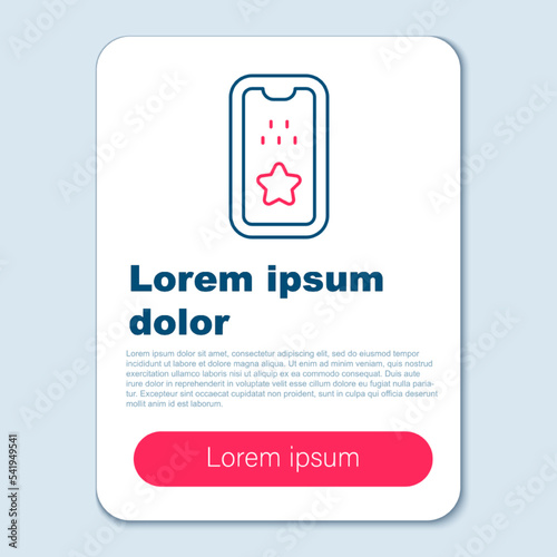 Line Taxi mobile app icon isolated on grey background. Mobile application taxi. Colorful outline concept. Vector