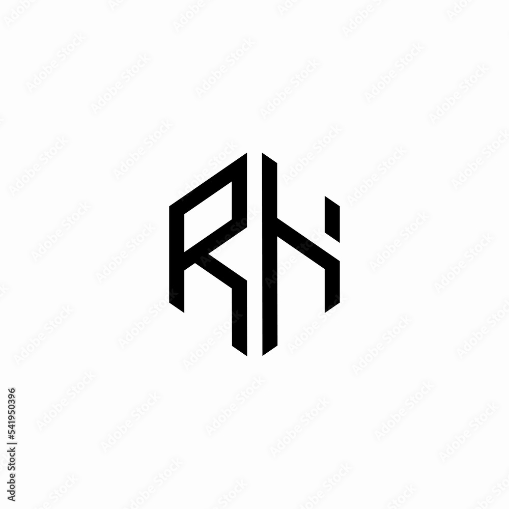 RH initial monogram vector icon illustration RH initial monogram vector icon illustration