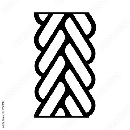 spiga wheat chain line icon vector. spiga wheat chain sign. isolated contour symbol black illustration photo