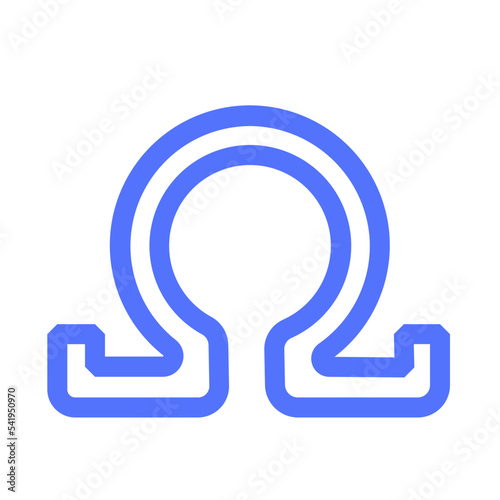 text edit omega math formula editor line icon