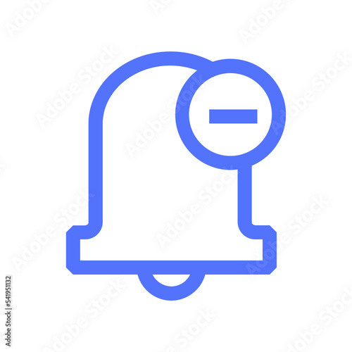 time remove notification bell alarm ring minus line icon