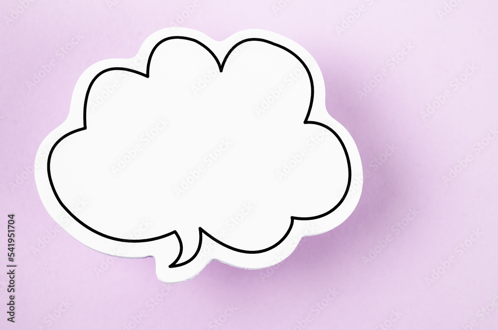 The Speech bubble with copy space communication talking speaking concepts on purple background. The Speech bubble with copy space communication talking speaking concepts on purple background.