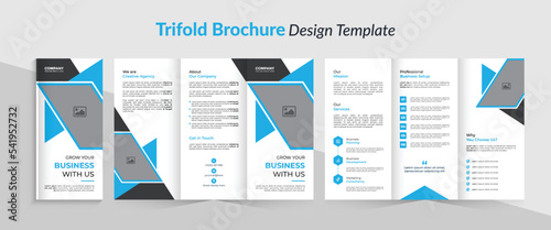 Modern trifold brochure print template