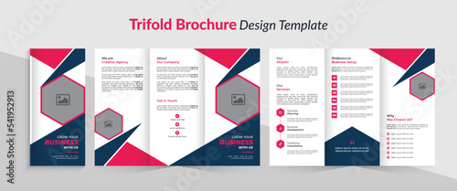 Modern trifold brochure print template