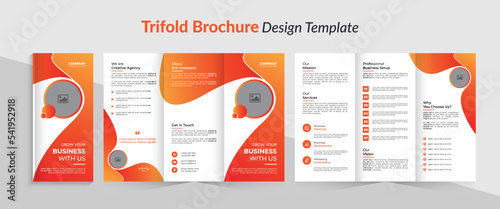 Modern trifold brochure print template