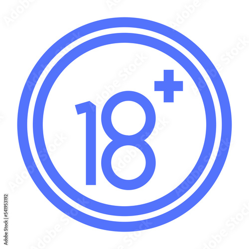 adult cinema film genre movie line icon
