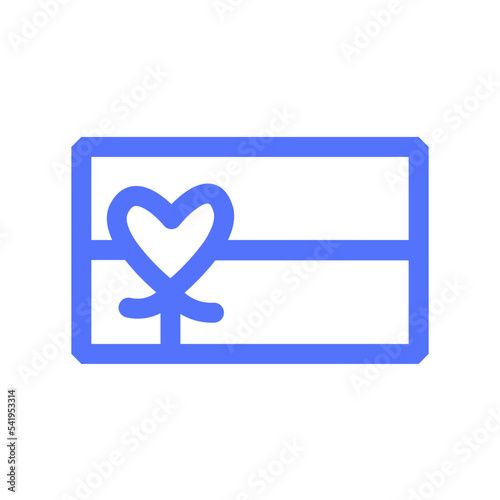 wedding gift box love suprise line icon