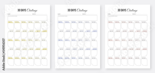 30 Day Challenge Tracker Template Set. 30 Day Habit Tracker Template. Printable Challenge Tracker. 30 Days Challenge Planner. Printable Habit Planner Design. Organizer & Schedule Planner.