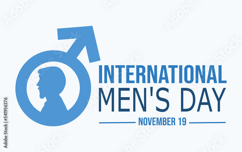 international men's day logo and concept, suitable for banner, poster, social media, or postcard