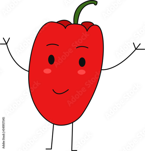 Ilustração personagem Pimentão