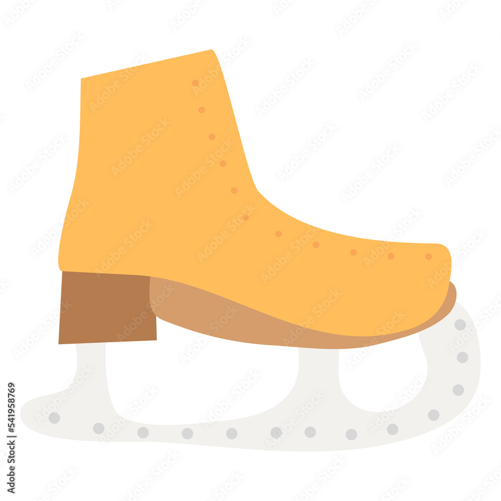 Hand drawn skates element isolated on white. Stock png element. Ice skating Day - january 10 Hand drawn skates element isolated on white. Stock png element. Ice skating Day - january 10
