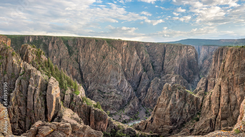 Evening at the Black Canyon of the Gunnison National Park, North Rim - Island Peak View