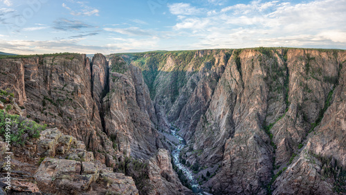 Sunrise at the Black Canyon of the Gunnison National Park, North Rim - Big Island View