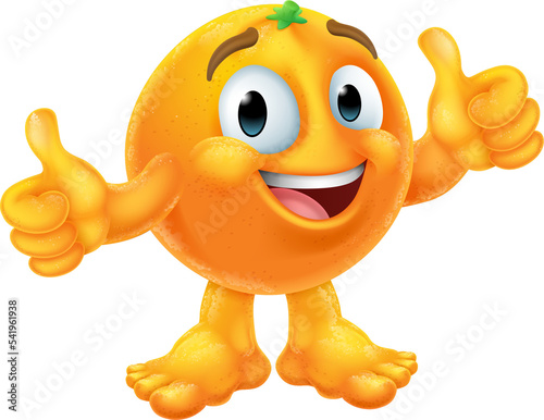 Orange Fruit Cartoon Emotic...
