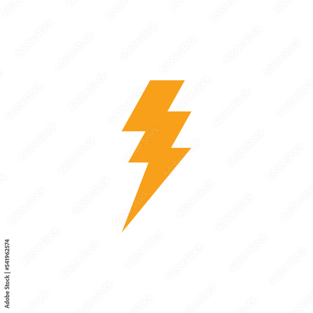 Thunder bolt icon flat style illustration Thunder bolt icon flat style illustration