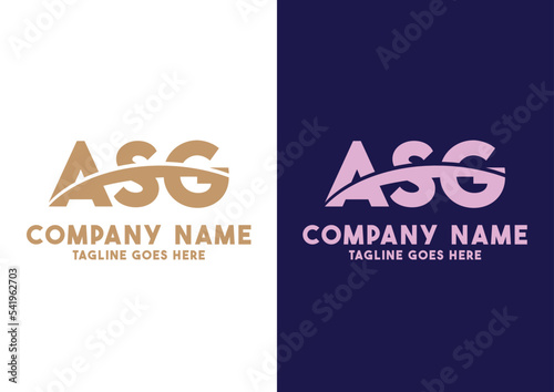 Letter ASG logo design vector template, ASG logo