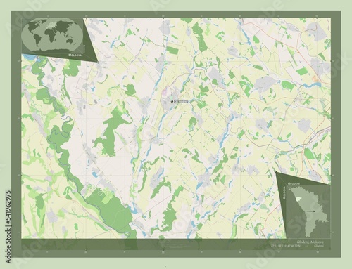 Glodeni, Moldova. OSM. Labelled points of cities photo