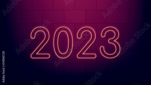 Ano novo 2023 em neon 