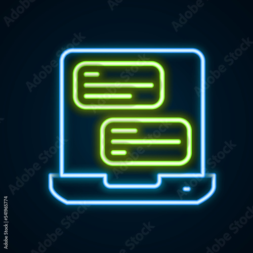 Glowing neon line Taxi mobile app icon isolated on black background. Mobile application taxi. Colorful outline concept. Vector