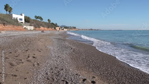 Benicarlo Spain beach near alegria del mar camping between Peniscola and Vinaros Castellon province Costa del Azahar photo