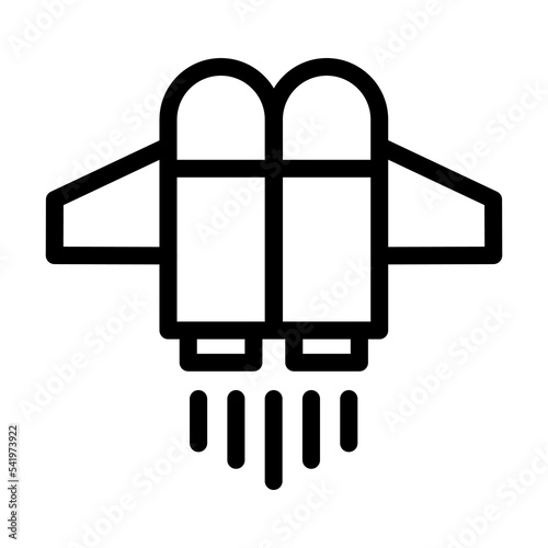 jetpack line icon illustration vector graphic