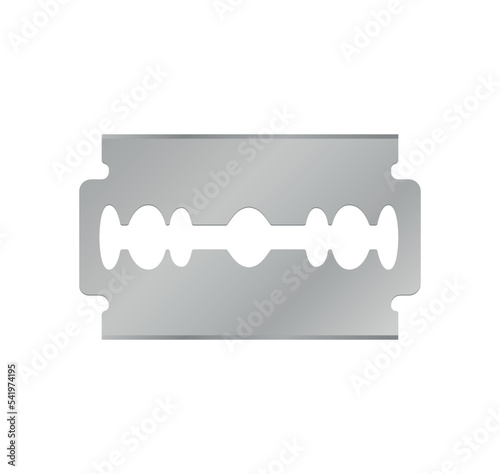 Razor blade icon. Black icon isolated on white background. Razor blade silhouette. Simple icon. Web site page and mobile app design vector element.