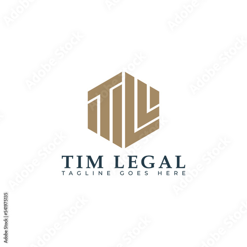 Abstract initial letter TL or LT logo in gold color isolated in white background applied for law firm company logo also suitable for the brands or companies have initial name LT or TL.