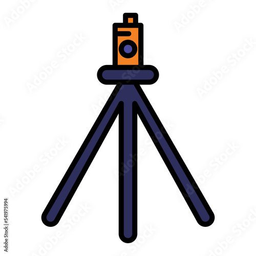 Concrete station theodolite digital icon for your website, logo, app, UI, product print. Concrete station theodolite digital concept flat. vector illustration icon.