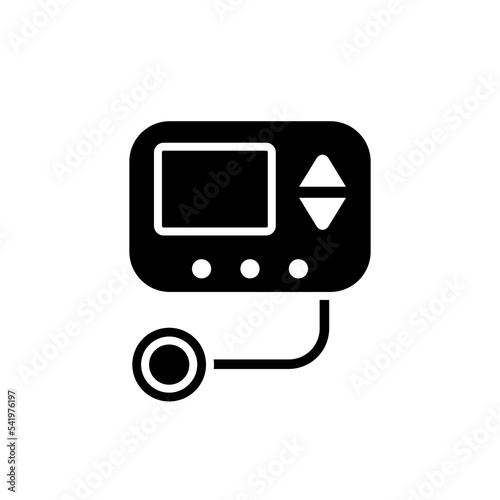 Insulin pump vector icon. filled flat sign for mobile concept and web design