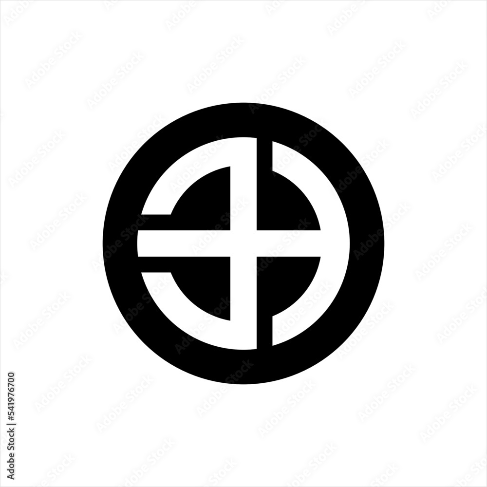 Abstract letter D E vector logo design with circles and arrows. Abstract letter D E vector logo design with circles and arrows.