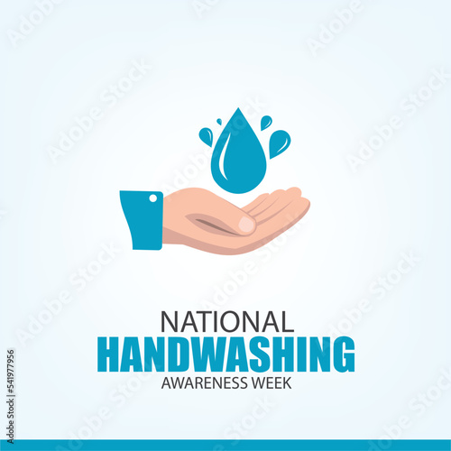 Vector illustration of National Handwashing Awareness Week. Simple and Elegant Design