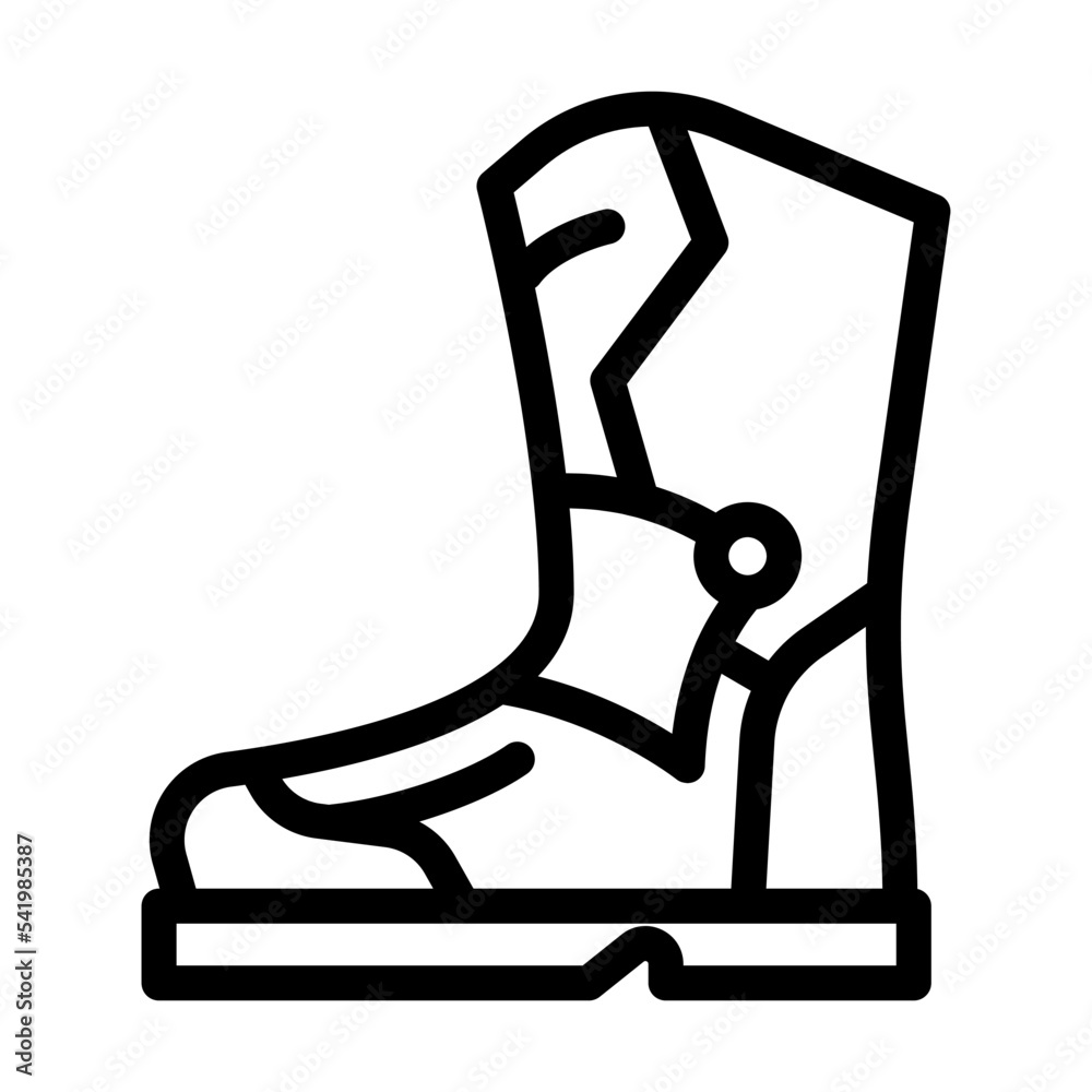 boots motorcycle line icon vector. boots motorcycle sign. isolated contour symbol black illustration boots motorcycle line icon vector. boots motorcycle sign. isolated contour symbol black illustration