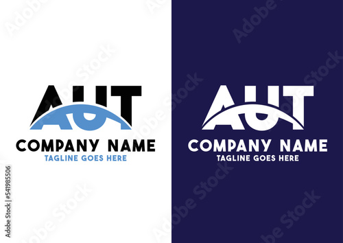 Letter AUT logo design vector template, AUT logo