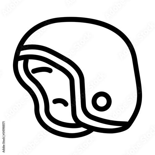 open face helmet motorcycle line icon vector. open face helmet motorcycle sign. isolated contour symbol black illustration