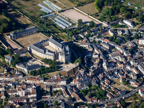 vue aérienne du château de Gaillon dans l'Eure en France