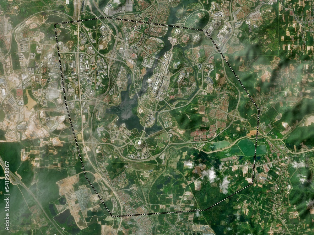 Fototapeta premium Putrajaya, Malaysia. High-res satellite. No legend