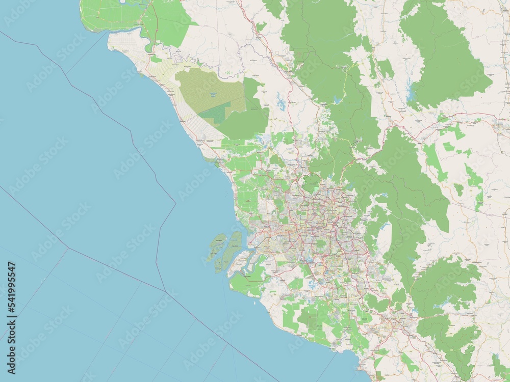 Naklejka premium Selangor, Malaysia. OSM. No legend