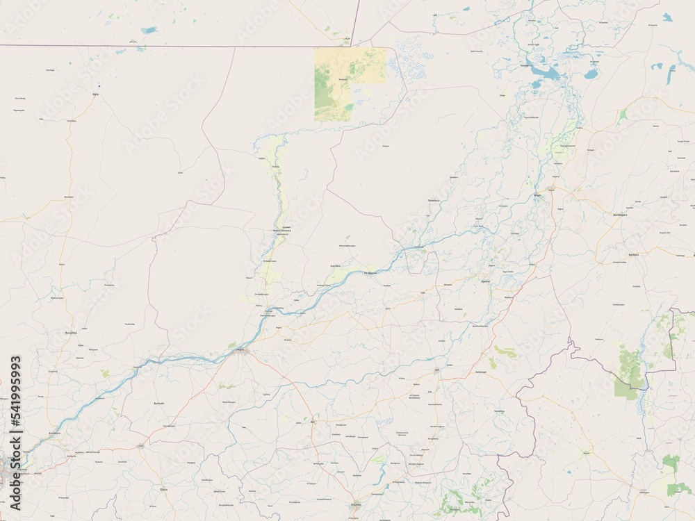 Fototapeta premium Segou, Mali. OSM. No legend