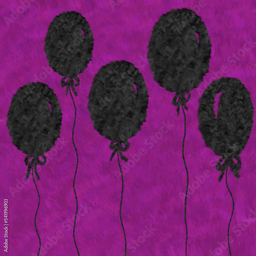 fur ball,fur balloon black and purple balloons