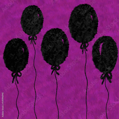 black and white balloons fur ball,fur balloon