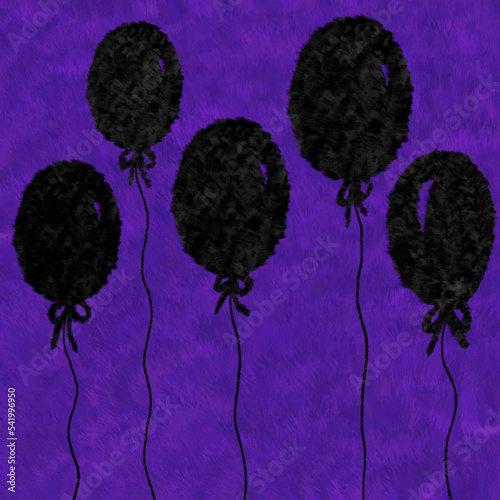 black and purple balloons fur ball,fur balloon