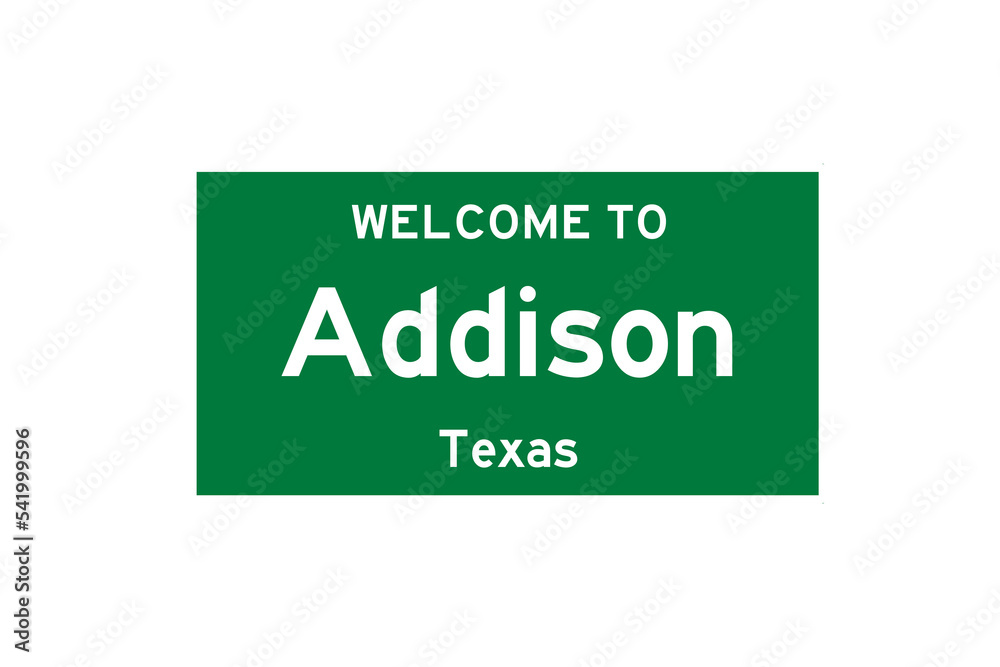 Addison, Texas, USA. City limit sign on transparent background. Addison, Texas, USA. City limit sign on transparent background.