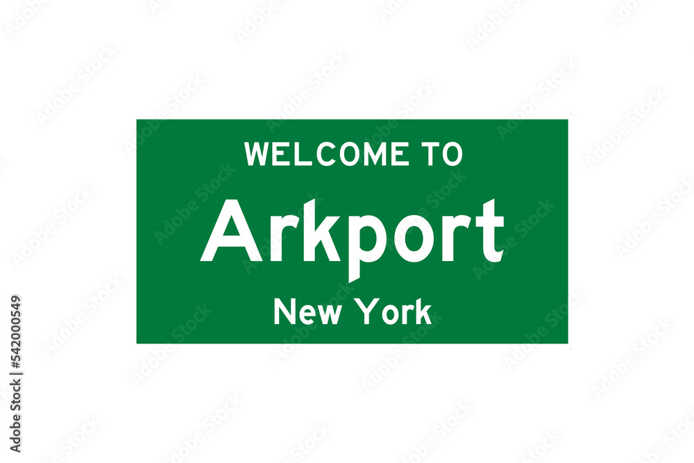 Arkport, New York, USA. City limit sign on transparent background. Arkport, New York, USA. City limit sign on transparent background.