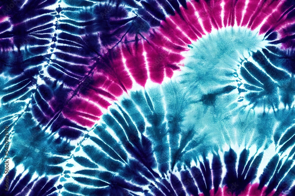 Seamless indigo shibori ombre tie dye pattern for surface print. High