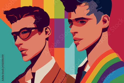 Guys proud look, tolerant toleration to lgbt community, lgbtq+ pride