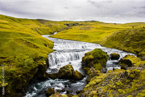 Fosstorfufoss waterfalls close to skogafoss waterfalls in iceland photo